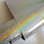 termoadesivo per tessuti olografato argento