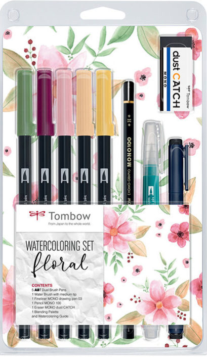 Tombow ABT calligraphy set Floral